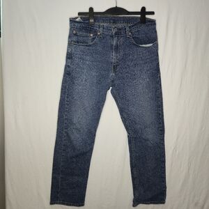 Levis Men's 505 Blue Denim Jeans Size 34 X 30